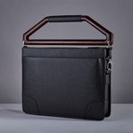 Elliot Taylor NY Briefcase // Hudson Red Handle
