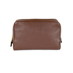 Pebbled Leather Toiletry Bag