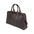 Pebbled Leather Holdall Bag // Brown