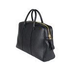 Pebbled Leather Holdall Bag // Black