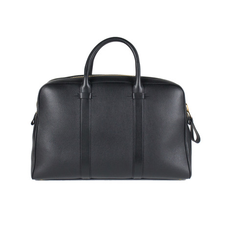 Pebbled Leather Holdall Bag // Black