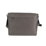 Pebbled Leather Messenger Shoulder Bag