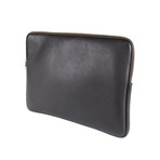 Pebbled Leather Clutch Briefcase