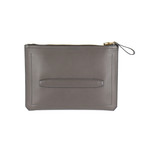 Pebbled Leather Small Clutch Briefcase