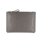 Pebbled Leather Small Clutch Briefcase