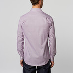 Mini Gingham Button-Up Shirt // Violet (US: 17.5R)