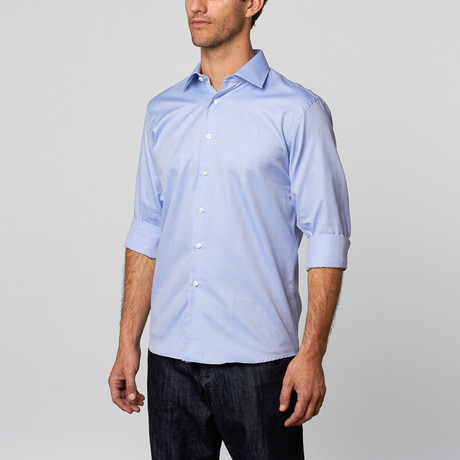 Solid Button-Up Shirt // Light Blue (US: 15R)