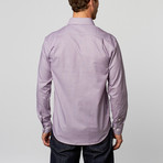 Pattern Casual Button-Up Shirt // Magenta + Black (US: 18R)