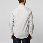 Classy Grid Button-Up // White + Grey (US: 15R)