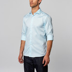 Textured Dress Shirt // Mint Blue (US: 16.5R)