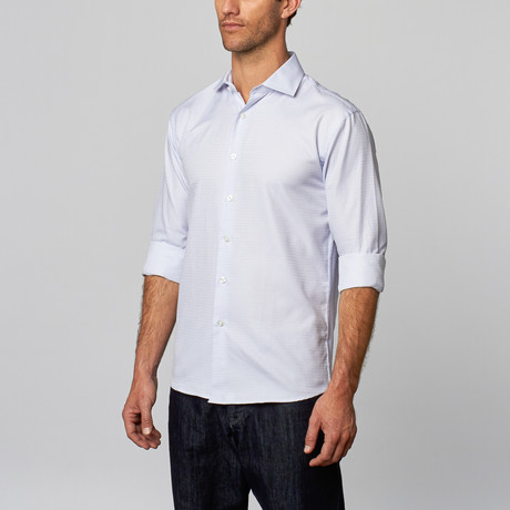 Shimmer Dress Shirt // Dusty Blue (US: 15R)