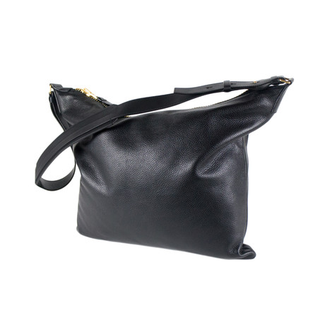 Pebbled Leather Shoulder Bag // Leather Strap