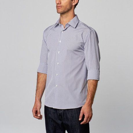 Grid Dress Shirt // Lavender + Navy (US: 15R)