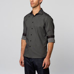 Classic Dress Shirt // Black + White Dot (S)