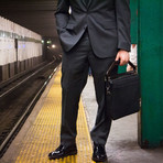 Elliot Taylor NY Briefcase // Hudson Red Handle