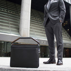 Elliot Taylor NY Briefcase // Hudson Red Handle