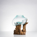 Gamal Root + Molten Glass Vase (Small)