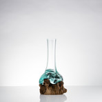 Gamal Root + Molten Glass Bud Vase