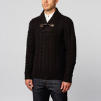 Loft 604 // Merino Wool Shawl Collar Pullover // Black (S)