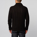 Loft 604 // Merino Wool Shawl Collar Pullover // Black (L)