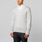Loft 604 // Pure Cotton Contrast V-neck Pullover (S)
