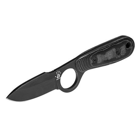 BKE Fixed Blade Knife + Sheath (Blackened Finish)