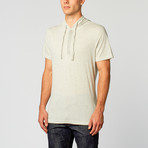 Soft Henley // Grey + Cream (S)