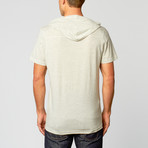 Soft Henley // Grey + Cream (S)