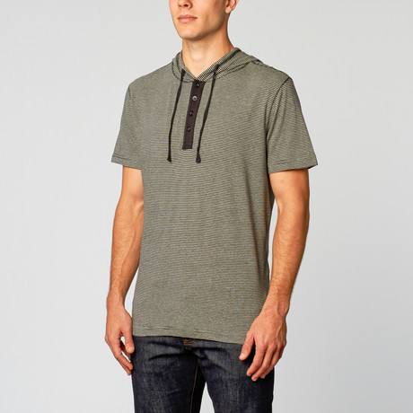 Soft Henley // Black + Grey (S)