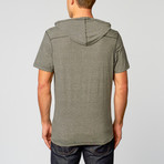 Soft Henley // Black + Grey (S)