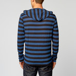 Mr. Right Henley // Black + Navy (S)