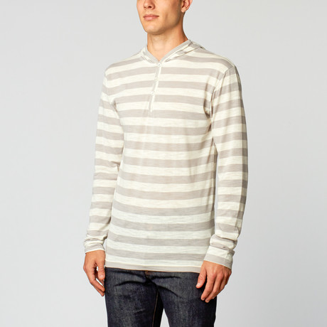 Mr. Right Henley // Grey + Cream (S)