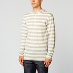 Mr. Right Henley // Grey + Cream (S)
