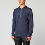 Mr. Soft Henley // Black + Navy (M)