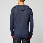 Mr. Soft Henley // Black + Navy (M)