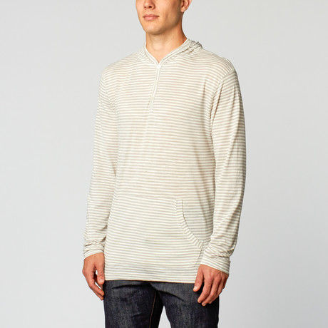 Too Cool Henley // Grey + Cream (S)