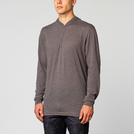 James Pinstripe Henley // Charcoal Grey (S)