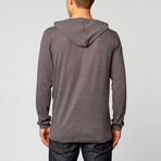 James Pinstripe Henley // Charcoal Grey (S)