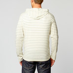 Super Lapel Henley // Grey + Cream (S)