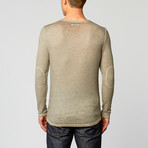 Burnout Long-Sleeve Henley // Light Grey (S)