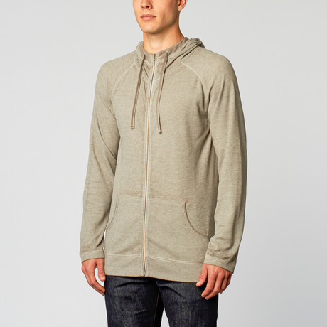 Royal Knights & Co. // Burnout Zip Hoodie // Light Grey (S)