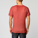 Royal Knights & Co. // Burnout V-Neck // Red (L)