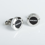 Cufflinks // Round + Ducati // Black