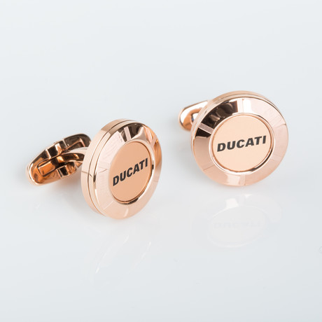 Cufflinks // Round + Ducati // Rose Gold