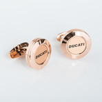 Cufflinks // Round + Ducati // Rose Gold