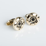 Cufflinks // Round + Gold