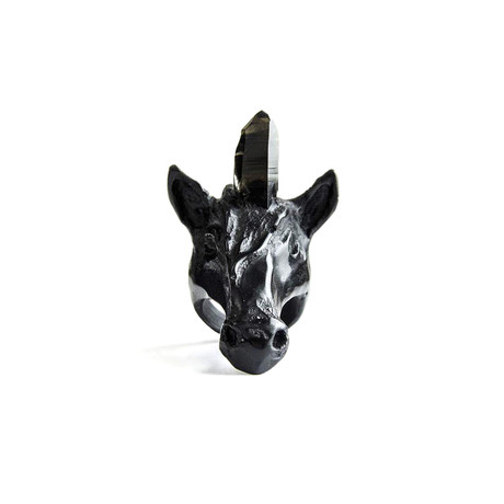 Unicorn Ring // Black (Size 6)