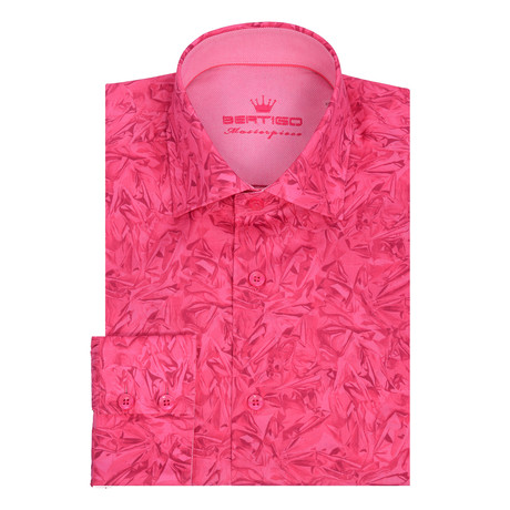 Pascol Button Up Shirt // Pink Masterpiece Libery Fabric Graphic (S)