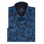 Hulk Button Up Shirt // Turquoise Liberty Fabric (M)