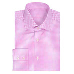 Dani Button Up Shirt // Pink + White Mini Checkered Soft Finish (3XL)